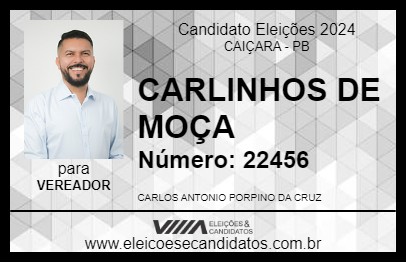 Candidato CARLINHOS DE MOÇA 2024 - CAIÇARA - Eleições