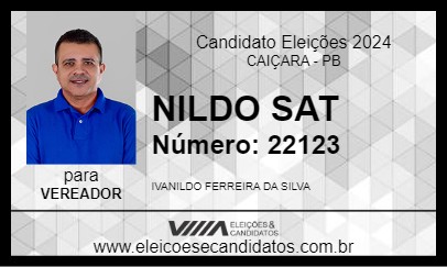 Candidato NILDO SAT 2024 - CAIÇARA - Eleições