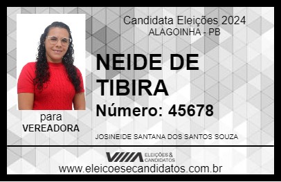 Candidato NEIDE DE TIBIRA 2024 - ALAGOINHA - Eleições