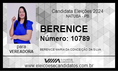 Candidato BERENICE 2024 - NATUBA - Eleições