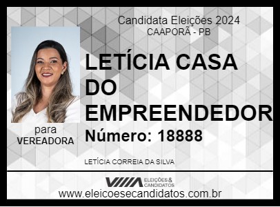 Candidato LETÍCIA 2024 - CAAPORÃ - Eleições