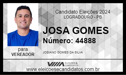 Candidato JOSA GOMES 2024 - LOGRADOURO - Eleições