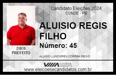 Candidato ALUISIO REGIS FILHO 2024 - CONDE - Eleições