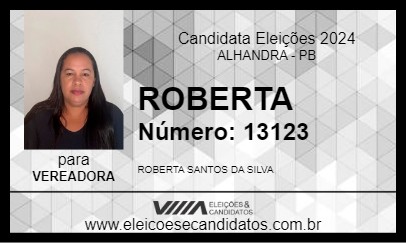 Candidato ROBERTA 2024 - ALHANDRA - Eleições