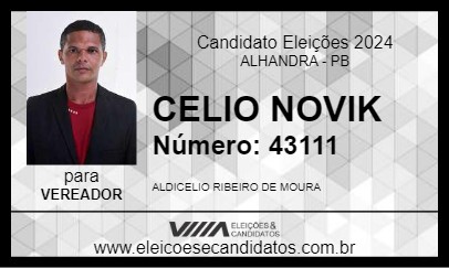 Candidato CELIO NOVIK 2024 - ALHANDRA - Eleições