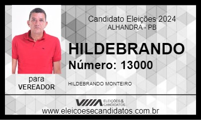 Candidato HILDEBRANDO 2024 - ALHANDRA - Eleições