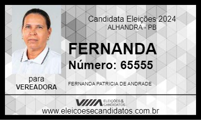 Candidato FERNANDA 2024 - ALHANDRA - Eleições