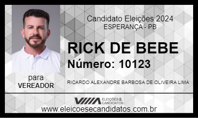 Candidato RICK DE BEBE 2024 - ESPERANÇA - Eleições