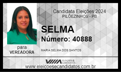 Candidato SELMA 2024 - PILÕEZINHOS - Eleições