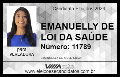 Candidato EMANUELLY DE LÓI DA SAÚDE 2024 - MARI - Eleições