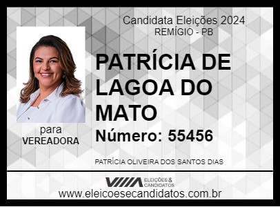 Candidato PATRÍCIA DE LAGOA DO MATO 2024 - REMÍGIO - Eleições