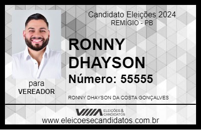 Candidato RONNY DHAYSON 2024 - REMÍGIO - Eleições