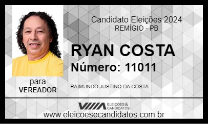 Candidato RYAN COSTA 2024 - REMÍGIO - Eleições