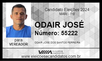 Candidato ODAIR JOSÉ 2024 - MARI - Eleições