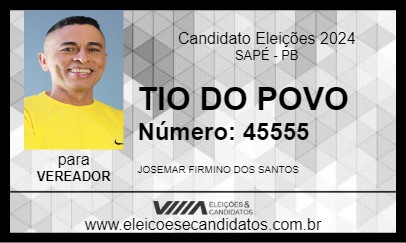 Candidato TIO DO POVO 2024 - SAPÉ - Eleições