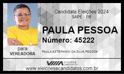 Candidato PAULA PESSOA 2024 - SAPÉ - Eleições