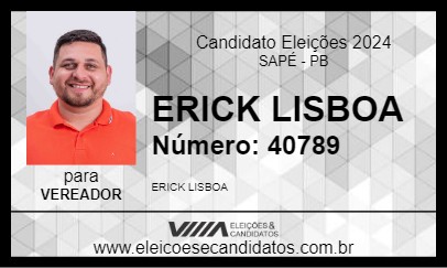 Candidato ERICK LISBOA 2024 - SAPÉ - Eleições