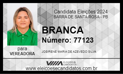 Candidato BRANCA 2024 - BARRA DE SANTA ROSA - Eleições