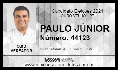 Candidato PAULO JÚNIOR  2024 - OURO VELHO - Eleições