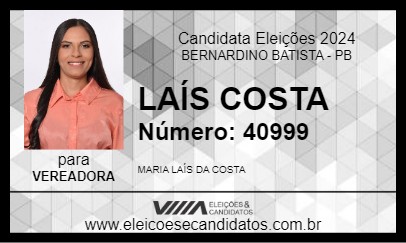 Candidato LAÍS COSTA 2024 - BERNARDINO BATISTA - Eleições