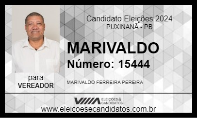 Candidato MARIVALDO 2024 - PUXINANÃ - Eleições