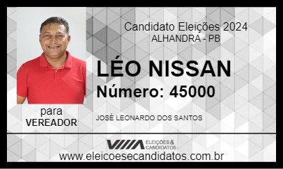 Candidato LÉO NISSAN 2024 - ALHANDRA - Eleições