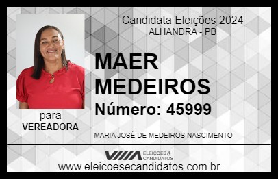 Candidato MAER MEDEIROS 2024 - ALHANDRA - Eleições