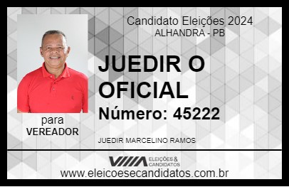 Candidato JUEDIR O OFICIAL 2024 - ALHANDRA - Eleições