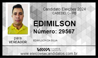 Candidato EDIMILSON 2024 - CABEDELO - Eleições