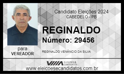 Candidato REGINALDO  2024 - CABEDELO - Eleições