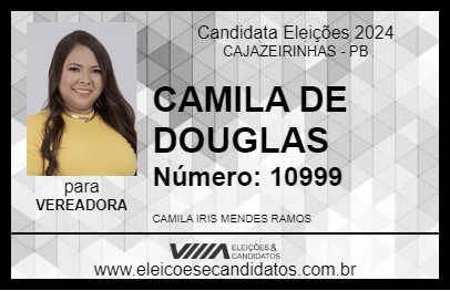 Candidato CAMILA DE DOUGLAS 2024 - CAJAZEIRINHAS - Eleições