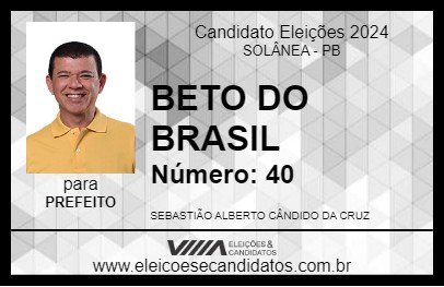 Candidato BETO DO BRASIL 2024 - SOLÂNEA - Eleições