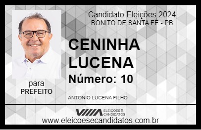 Candidato CENINHA LUCENA 2024 - BONITO DE SANTA FÉ - Eleições