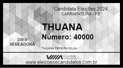 Candidato THUANA 2024 - CARRAPATEIRA - Eleições