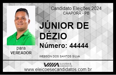 Candidato JÚNIOR DE DÉZIO 2024 - CAAPORÃ - Eleições