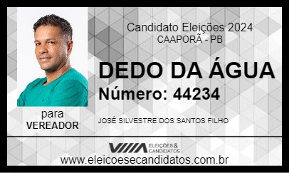 Candidato DEDO DA ÁGUA 2024 - CAAPORÃ - Eleições