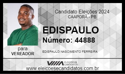 Candidato EDISPAULO 2024 - CAAPORÃ - Eleições