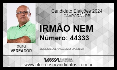 Candidato IRMÃO NEM 2024 - CAAPORÃ - Eleições