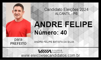 Candidato ANDRE FELIPE 2024 - ALCANTIL - Eleições