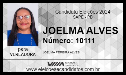 Candidato JOELMA ALVES 2024 - SAPÉ - Eleições