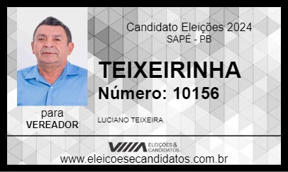 Candidato TEIXEIRINHA 2024 - SAPÉ - Eleições