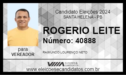 Candidato ROGERIO LEITE 2024 - SANTA HELENA - Eleições