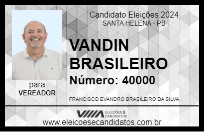 Candidato VANDIN BRASILEIRO 2024 - SANTA HELENA - Eleições