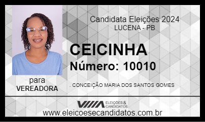 Candidato CEICINHA 2024 - LUCENA - Eleições