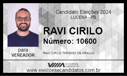 Candidato RAVI CIRILO 2024 - LUCENA - Eleições