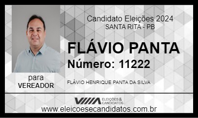 Candidato FLÁVIO PANTA 2024 - SANTA RITA - Eleições