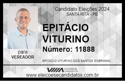 Candidato EPITÁCIO VITURINO 2024 - SANTA RITA - Eleições