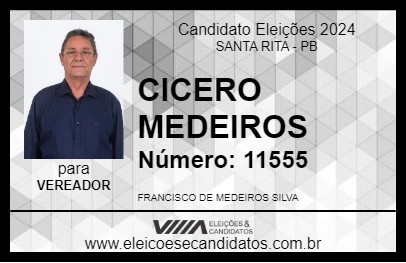 Candidato CICERO MEDEIROS 2024 - SANTA RITA - Eleições