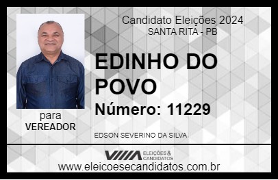 Candidato EDINHO DO POVO 2024 - SANTA RITA - Eleições