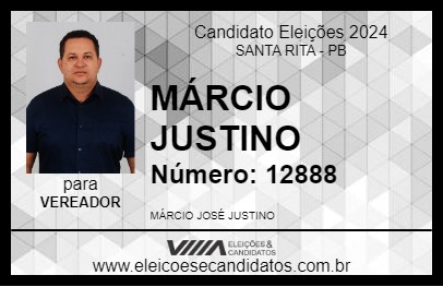 Candidato MÁRCIO JUSTINO 2024 - SANTA RITA - Eleições